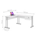 Ver imagem 2 de Mesa para Computador Atria 2 Gavetas em L com Gaveta Branco
