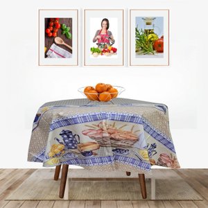 Toalha de Mesa Termica REDONDA - CAFE DA MANHA - 1,35m Diâmetro * Mesa REDONDA * PVC - 4 cadeiras - 