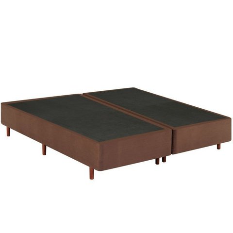 Base Box Queen 158cm x 198cm x 37cm Marrom Mannes