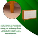 Ver imagem 4 de Comoda Sapateira Elfe Classic 1 Porta 4 Gavetas Areia Fosco com Savana - Moveisaqui