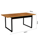 Ver imagem 5 de Banco para Mesa Estilo Industrial Tampo Amadeirado Estrutura Preta Resistente
