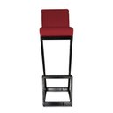 Ver imagem 3 de Banqueta Alta Z Base De Ferro Suede Vermelho - D'Classe Decor
