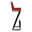 Ver imagem 2 de Banqueta Alta Z Base De Ferro Suede Vermelho - D'Classe Decor