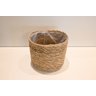 Cesto Cachepot de Palha Natural Seagrass com Forro de Plástico para Vaso - 2
