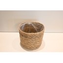 Ver imagem 1 de Cesto Cachepot de Palha Natural Seagrass com Forro de Plástico para Vaso