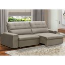 Ver imagem 2 de Sofá Retrátil Reclinável para Sala 4 Lugares 270cm Niels F04 Veludo Amêndoa - Lyam Decor