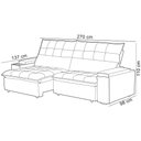 Ver imagem 5 de Sofá Retrátil Reclinável para Sala 4 Lugares 270cm Niels F04 Veludo Amêndoa - Lyam Decor