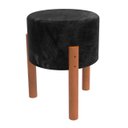 Ver imagem 2 de Banqueta Estofada Estrutura Reforçada Banquinho de Loja Puff:Preto