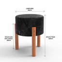 Ver imagem 3 de Banqueta Estofada Estrutura Reforçada Banquinho de Loja Puff:Preto