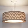 Luminária de Teto Pendente Trama Cúpula Dupla 40x16cm - 1