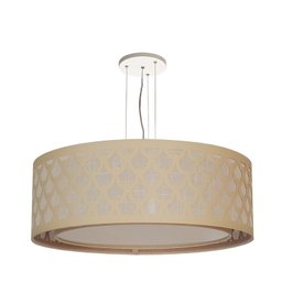 Luminária de Teto Pendente Trama Cúpula Dupla 40x16cm - 3