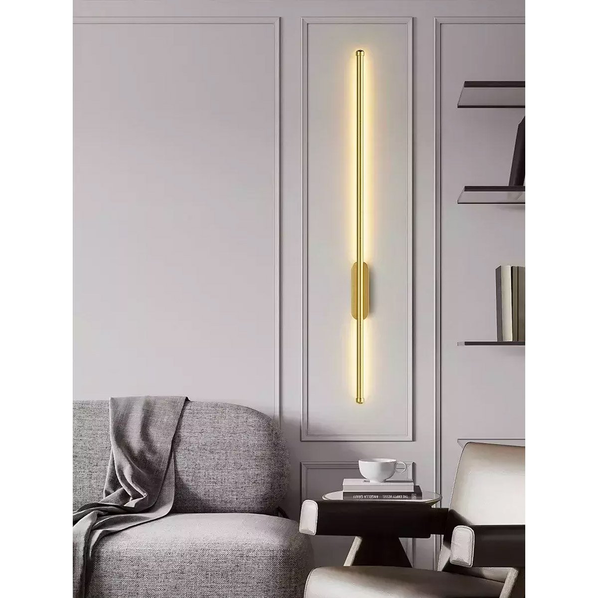 Luminaria Arandela Perfil Slim Fit Led 3 em 1 Luz Indireta Moderno Parede Sala Quarto Recepçao Ambie