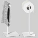 Ver imagem 3 de Porta Papel Higiênico de Chão Branco e Toalha Lavabo Nice