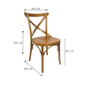 Cadeira Madeira Maciça X - Amendoa - 5
