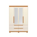 Ver imagem 6 de Guarda Roupa Solteiro 160cm com Espelho Doble Cinamomo/off - Albatroz