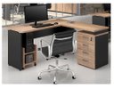 Ver imagem 1 de Mesa em L Web30 1,35 C/ 4 Gavetas + Suporte Cpu Calvi/preto