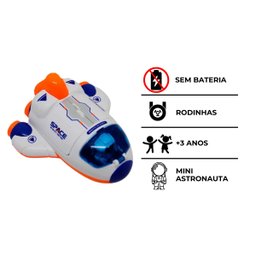 Brinquedo Nave Espacial Estrelar Infantil com Astronauta Cor: Laranja - 9