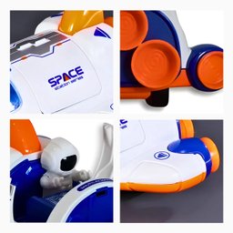 Brinquedo Nave Espacial Estrelar Infantil com Astronauta Cor: Laranja - 7