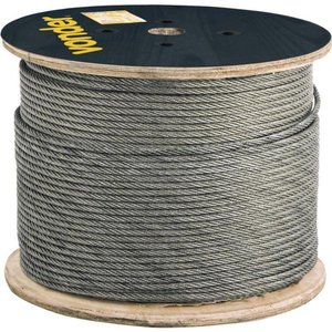 Cabo De Aço Af 3/8" Alma De Fibra 6x19s Galv 100m Vonder