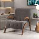 Ver imagem 1 de Poltrona do Papai em Veludo Pés em MDF Garden