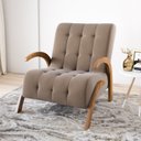 Ver imagem 1 de Poltrona do Papai em Veludo Pés em MDF Garden