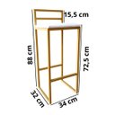 Ver imagem 5 de Banqueta Alta Industrial Moderna Dourada P/ Balcão, Bistro, Cozinha Assento Branco