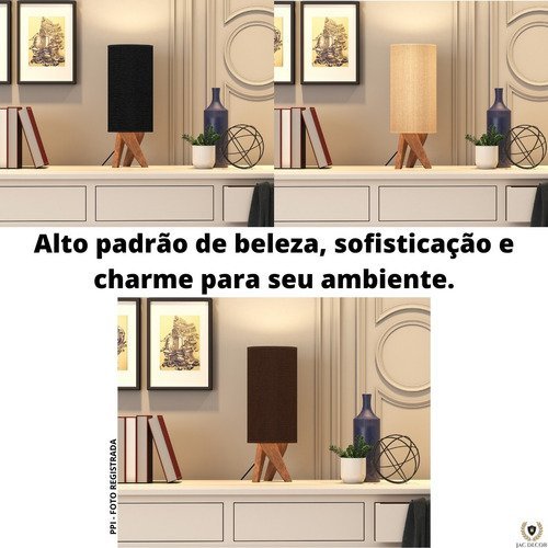 Abajur Luminária Diamante De Mesa Quarto Cúpula Alto Luxo:PALHA - 4