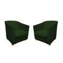 Ver imagem 1 de Kit 2 Poltronas Decorativa Biane Suede Verde Pés Cromado Mz Decor