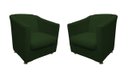 Ver imagem 1 de Kit 2 Poltronas Decorativa Biane Suede Verde Pés Cromado Mz Decor