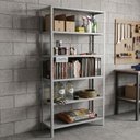 Ver imagem 1 de Estante Aço 6 Prateleiras 200 x 30 cm 25kg com Reforço Cor:Cinza