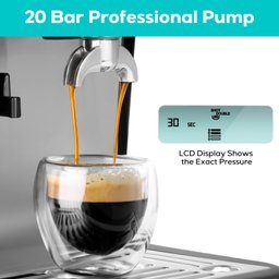 Casabrews Máquina de Espresso 20 Bar com Moedor e Vaporizador (preto) - 4