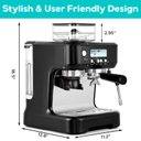 Ver imagem 7 de Casabrews Máquina de Espresso 20 Bar com Moedor e Vaporizador (preto)