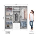 Ver imagem 4 de Guarda Roupa Solteiro 6 Portas 3 Gavetas Caju Branco
