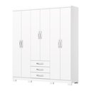 Ver imagem 2 de Guarda Roupa Solteiro 6 Portas 3 Gavetas Caju