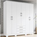 Ver imagem 1 de Guarda Roupa Solteiro 6 Portas 3 Gavetas Caju