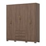 Guarda Roupa Solteiro 6 Portas 3 Gavetas Caju - 2