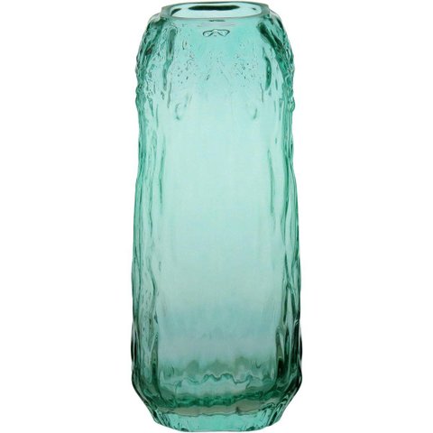 Vaso Decorativo Cachepô Enfeite 28x12x12cm Vidro Verde Nh