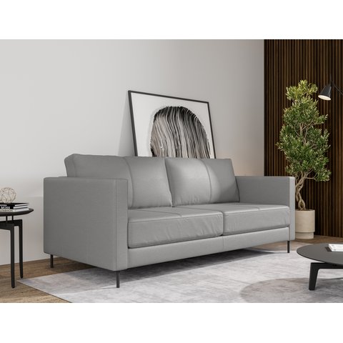 Sofá de Couro 2 Lugares Zeus YesCasa 2,00 cm