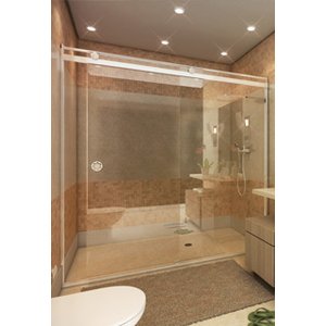 Box Light para Banheiro 1,90x1,40m 8mm Cromado Woodglass Light cromado