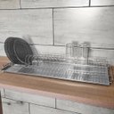 Ver imagem 4 de Escorredor Prato Louça Aéreo 770mm Fixo Embutir Dimec Elevatta Bandeja Inox