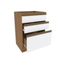 Ver imagem 4 de Balcão 3 Gavetas Kappesberg Celeste 100% Mdf Nogueira-branco 60cm