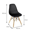 Ver imagem 4 de Kit 2 Cadeiras Colmeia Base Madeira