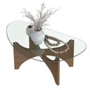 Ver mais imagens de Conjunto Sala Estar Mesa de Centro Levitá e Rack Murano Marrom Cinamomo/Off White