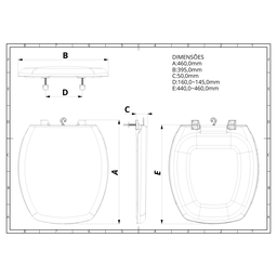Assento Tampa para Vaso Sanitário Almofadado Compatível Thema Salmon Durín - 4
