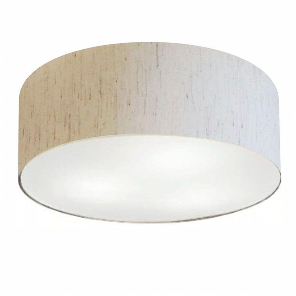 Plafon Cilíndrico Se-3006 Cúpula Linho Bege - 1