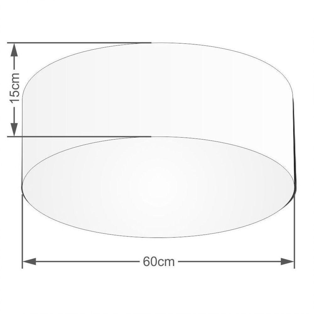 Plafon Cilíndrico Se-3006 Cúpula Linho Bege - 2