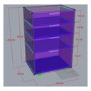 Ver imagem 4 de CARRINHO ACRÍLICO ORGANIZADOR COM 4 GAVETAS MODELO OFFICE 01 Centauri Acrílicos CAR-OFF01