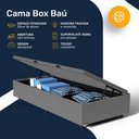Ver imagem 6 de Cama Box Baú com Colchão Ortobom de Espuma Pillow Top Confort Black Solteiro 88cm
