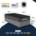 Ver imagem 3 de Cama Box Baú com Colchão Ortobom de Espuma Pillow Top Confort Black Solteiro 88cm