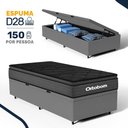 Ver imagem 2 de Cama Box Baú com Colchão Ortobom de Espuma Pillow Top Confort Black Solteiro 88cm